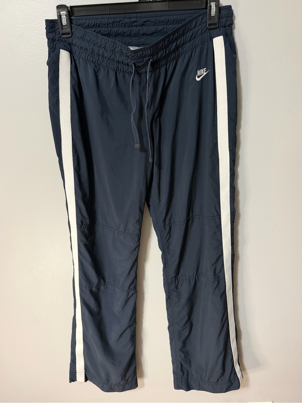 Nike Sportswear Y2K Windbreaker Track Pants Navy White Side Stripe Men’s Medium